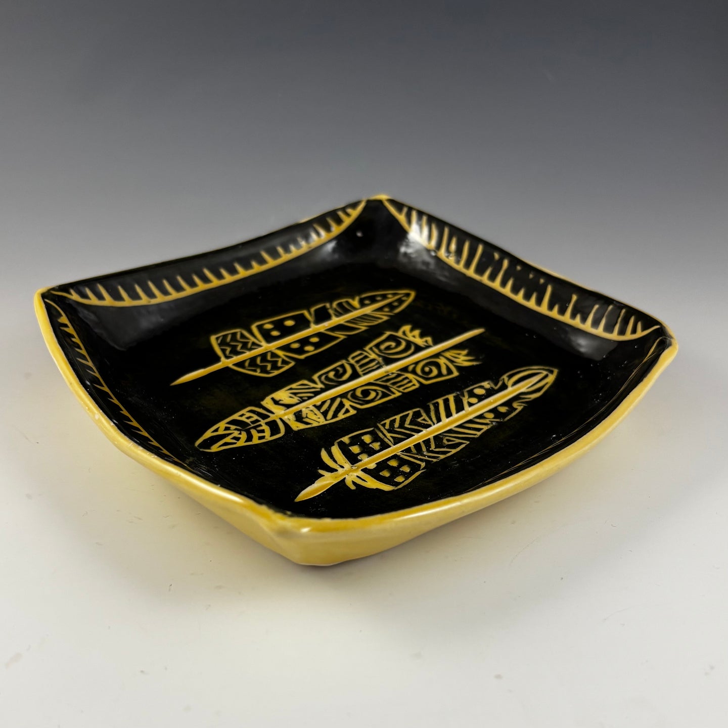 Trinket Tray with Feathers