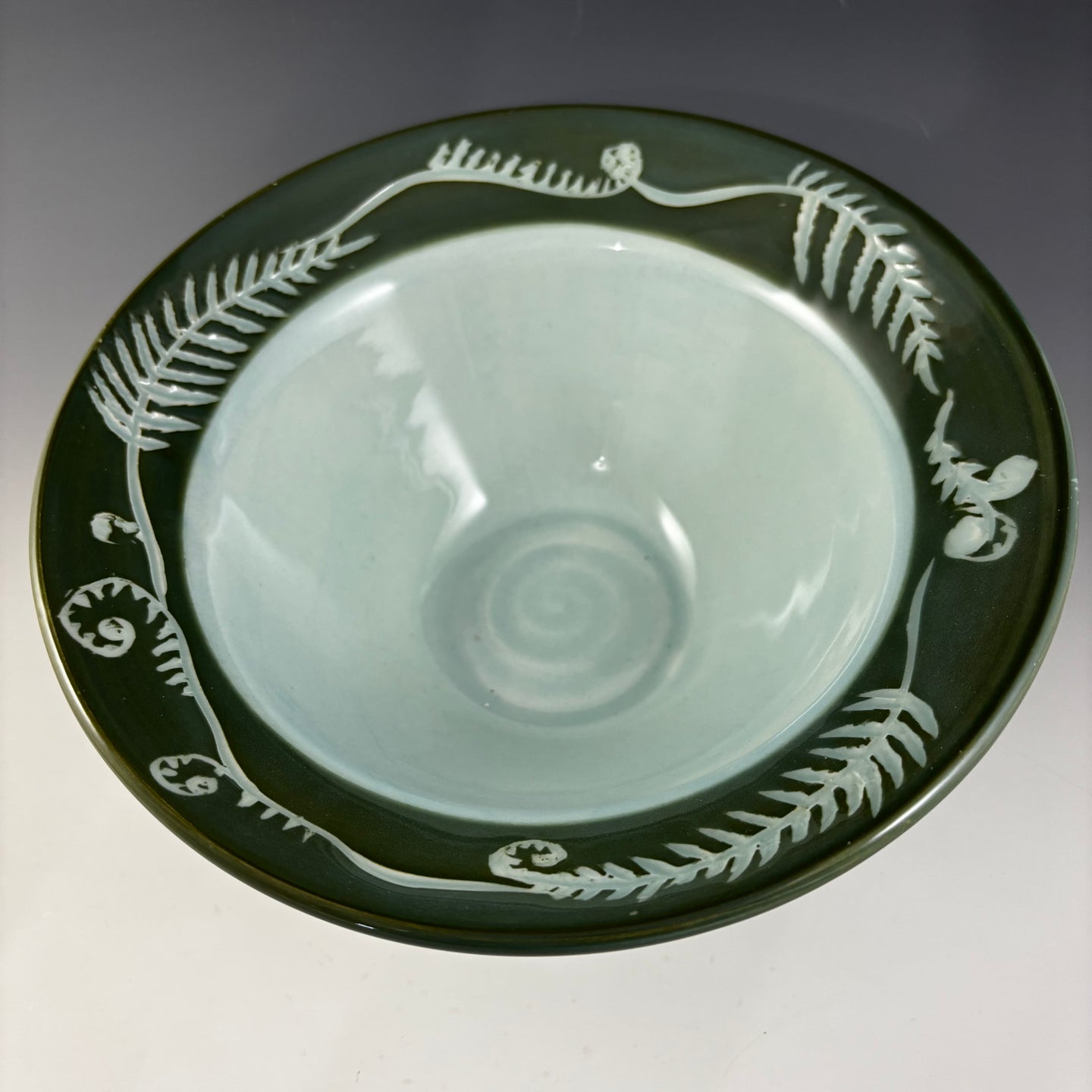 Pasta Bowl with Fern Leaves