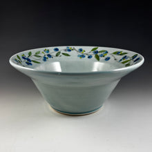 Load image into Gallery viewer, Hand painted blueberry pasta bowl
