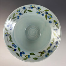 Load image into Gallery viewer, Hand painted blueberry pasta bowl
